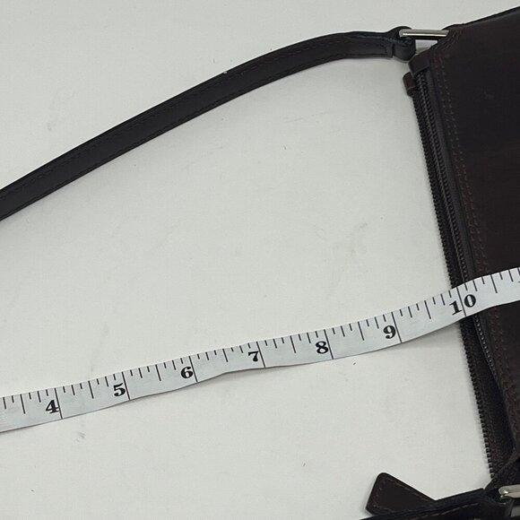 brown leather handbag shoulder bag small - Picture 10 of 11
